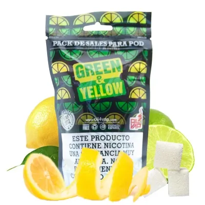 Sales de Nicotina Oil4vap Green & Yellow Pack de 23ml