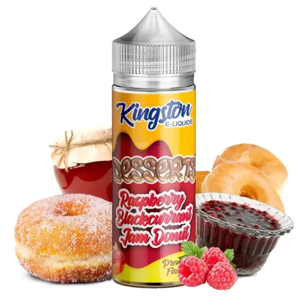 Raspberry Blackcurrant Jam Donut 100ml - Kingston E-liquids