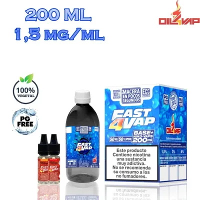 Pack de Base Fast4Vap 200ml - Oil4vap