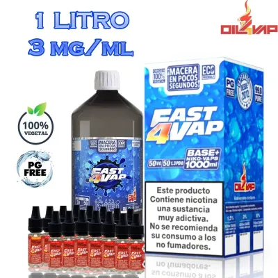 Oil4vap Pack de Base Fast4Vap 1L