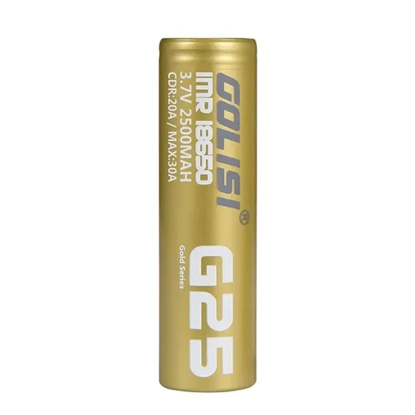 Bateria G25 IMR 18650 2500mAh 20A - GOLISI