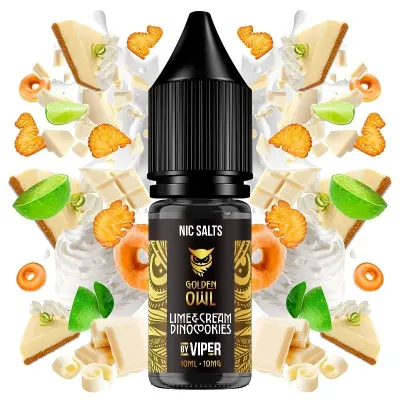 [Sales] Lime Cream Dinocookies 10ml - Golden Owl Nic Salts by Viper