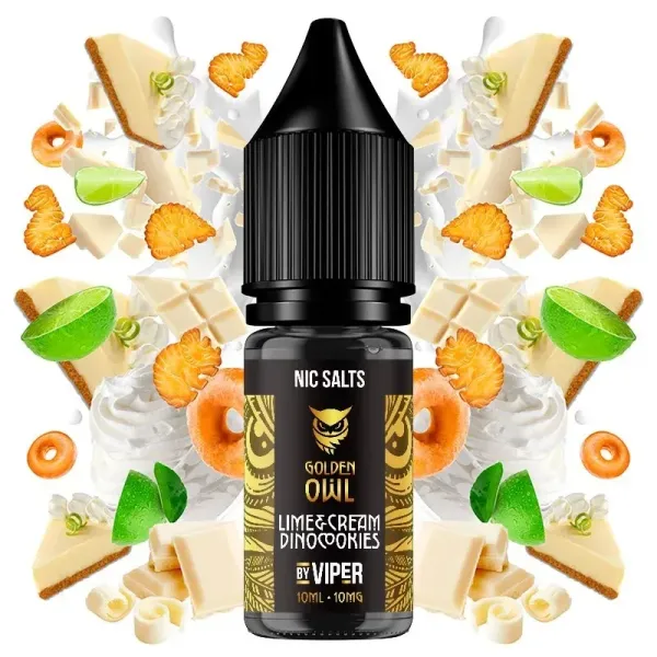 [Sales] Lime Cream Dinocookies 10ml - Golden Owl Nic Salts by Viper