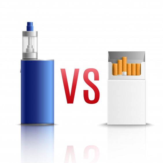 vaper vs paquete de tabaco