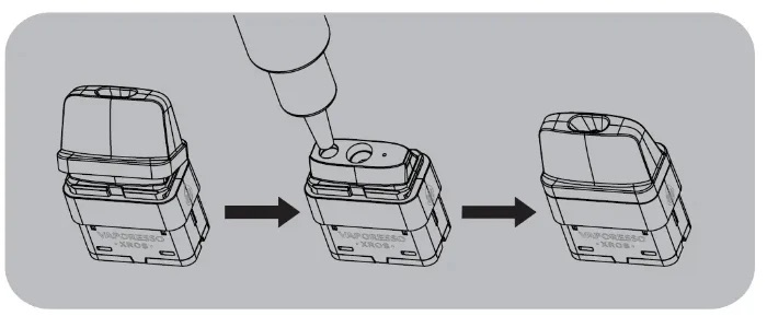 Cómo recargar el cartucho del Vaper Vaporesso Xros/Mini/Nano