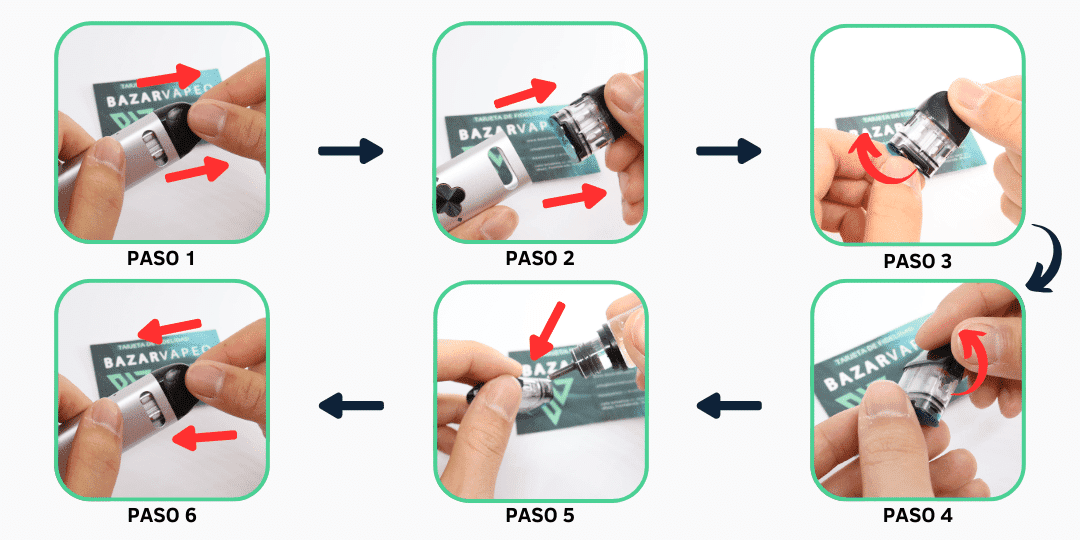 Paso a Paso del rellenado del Pod Caliburn Explorer