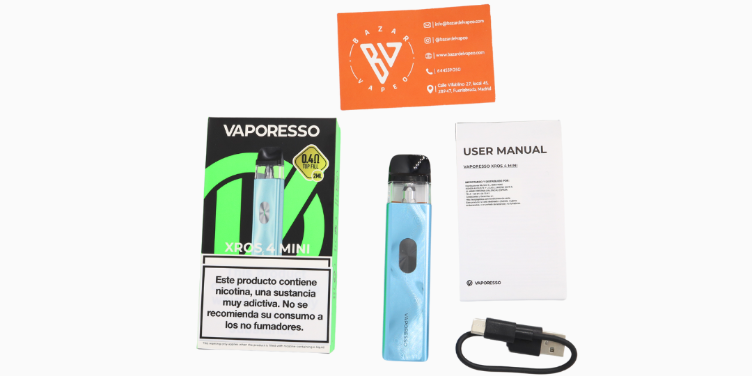 ¿Qué Inxluye el Kit Vaporesso XROS 4 Mini?