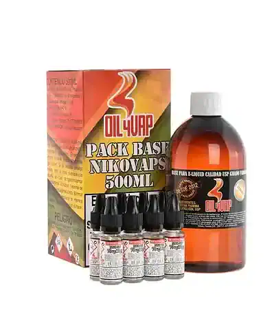 Oil4Vap Pack Base y Nicovaps 3mg/ml (Total 500ml)
