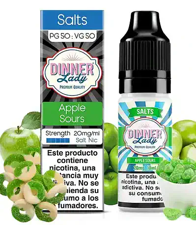 Dinner Lady Salt Apple Sours 10ml 20mg
