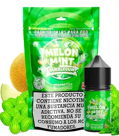 Sales de Nicotina Oil4vap Melon Mint Bubblegum Pack de 23ml