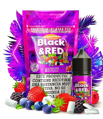 Sales de Nicotina Oil4vap Black And Red Bubble Pack de 23ml