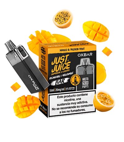 Just Juice & Oxbar Rellenable Mango & Passion Fruit 20mg