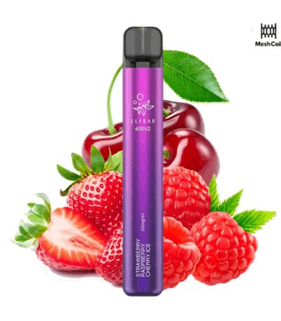 Elfbar 600 V2 Strawberry Raspberry Cherry Ice 20mg
