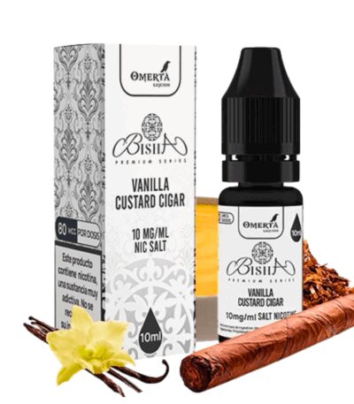 Omerta Bisha Salts Vanilla Custard Cigar 10ml
