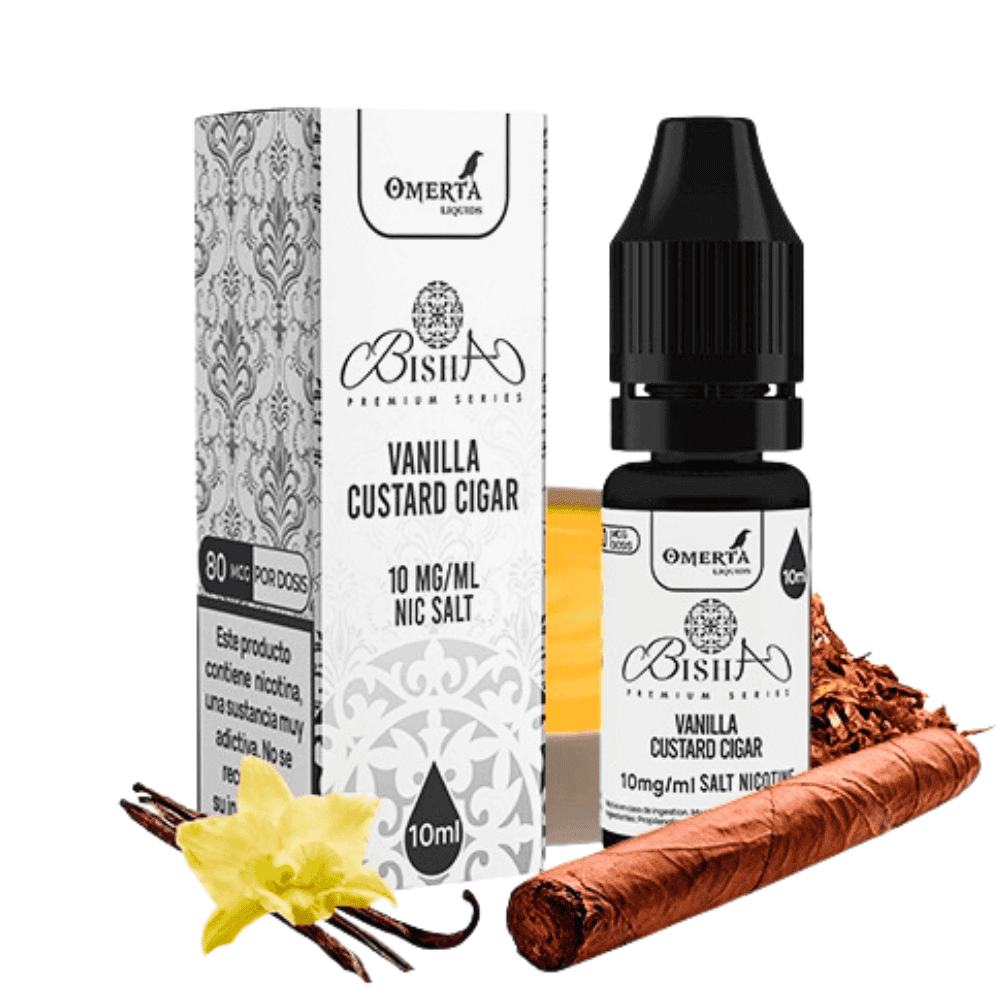 Omerta Bisha Salts Vanilla Custard Cigar 10ml Omerta Bisha Salts Vanilla Custard Cigar 10ml