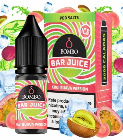 Bombo Salts Bar Juice Kiwi Guava Passion Ice 10ml