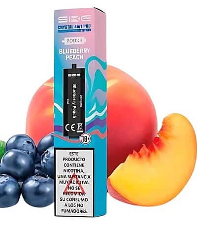 Ske Crystal Pod Precargado 4 en 1 Blueberry Peach Pack 4