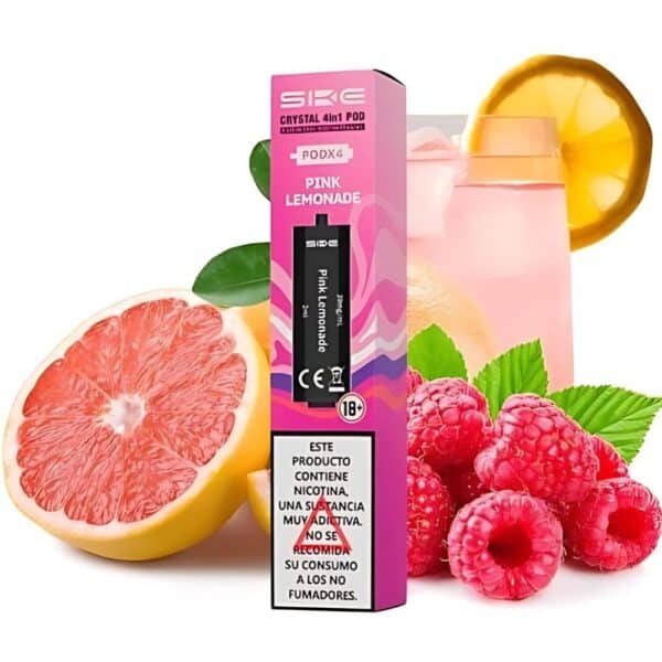 Ske Crystal Pod Precargado 4 en 1 Pink Lemonade Pack 4