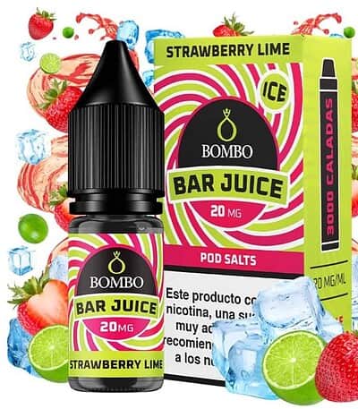 Bombo Salts Bar Juice Strawberry Lime Ice 10ml