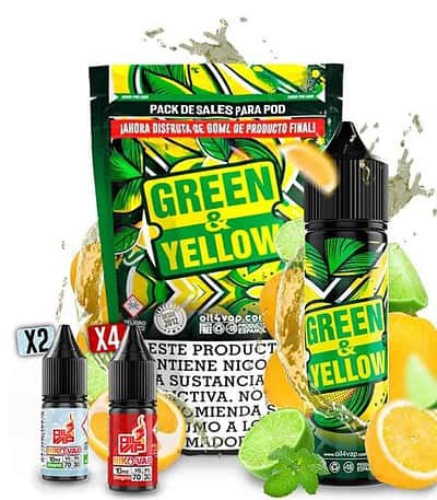 Pack Oil4Vap Sales Green & Yellow 60ml