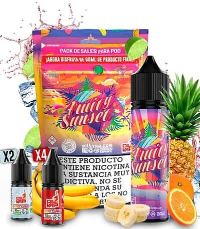 Pack Oil4Vap Sales Fruity Sunset 60ml