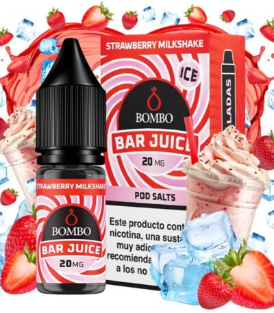 Bombo Salts Bar Juice Strawberry Milkshake Ice 10ml