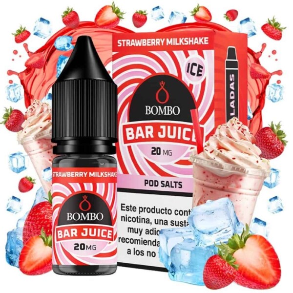Bombo Salts Bar Juice Strawberry Milkshake Ice 10ml