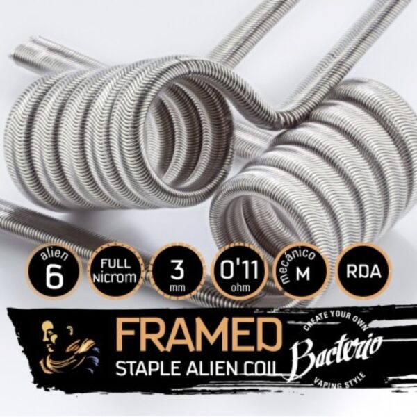 Bacterio Coils Framed Staple Alien 0.11ohm (Pack 2)
