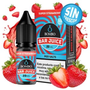 Bombo Salts Bar Juice Super Strawberry Sin Frescor 10ml