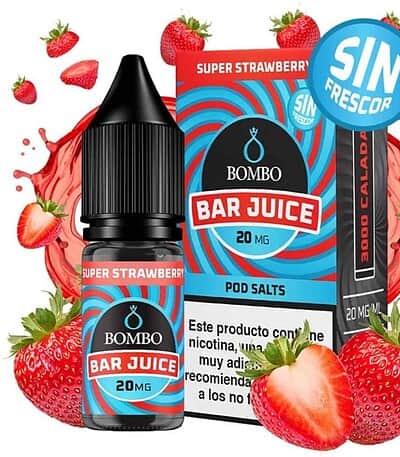 Bombo Salts Bar Juice Super Strawberry Sin Frescor 10ml