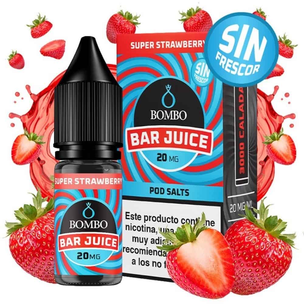 Bombo Salts Bar Juice Super Strawberry Sin Frescor 10ml Bombo Salts Bar Juice Super Strawberry Sin Frescor 10ml
