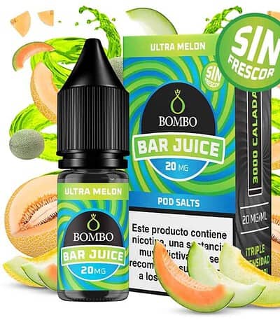 Bombo Salts Bar Juice Ultra Melon Sin Frescor 10ml