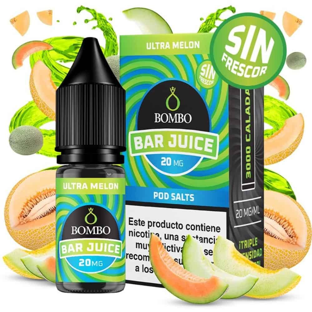 Bombo Salts Bar Juice Ultra Melon Sin Frescor 10ml Bombo Salts Bar Juice Ultra Melon Sin Frescor 10ml