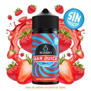 Aroma Bombo Bar Juice Super Strawberry Sin Frescor 24ml